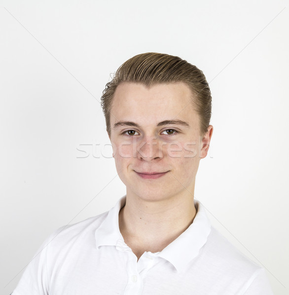 cute sixteen year old boy in studio  Stock photo © meinzahn