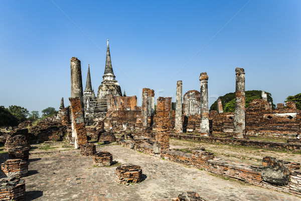 famous temple area Wat Phra Si Sanphet in the Royal Palace in Aj Stock photo © meinzahn