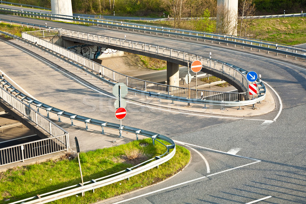  Highway with lots of car in motion - rush concept
 Stock photo © meinzahn