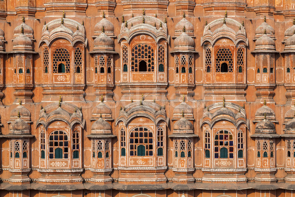 Hawa Mahal, the Palace of Winds in Jaipur, Rajasthan, India. Stock photo © meinzahn