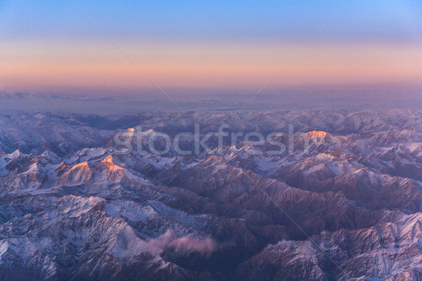 美麗 視圖 飛機 山 中國 覆蓋 商業照片 © meinzahn