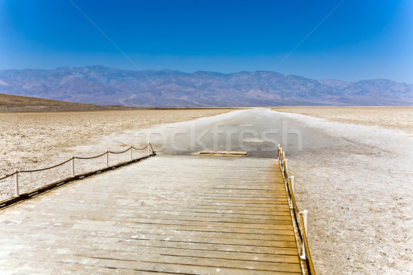 Badwater, deepest point in the USA, Saltsee mixed with minerals  Stock photo © meinzahn