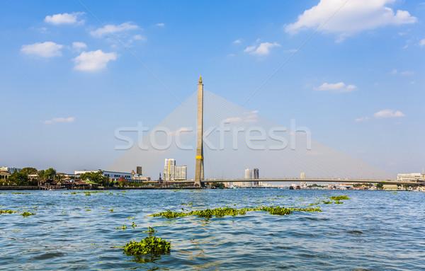 Bridge Rama 8 spans the river Chao Phraya in Bangkok Stock photo © meinzahn
