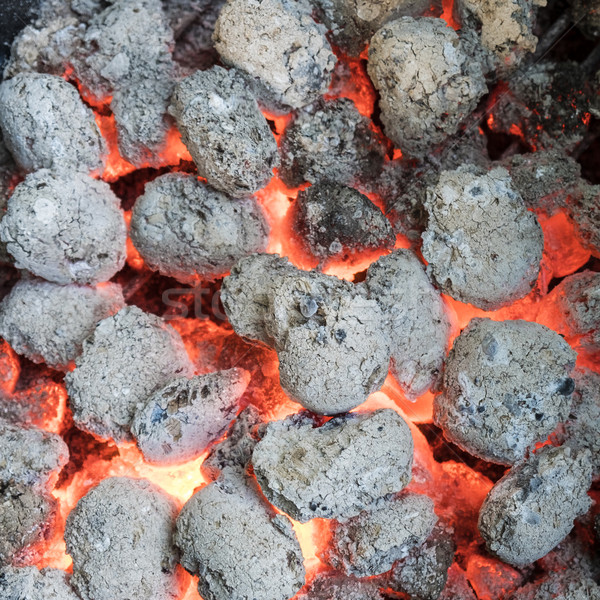 Textúra közelkép tűz szén piros forró Stock fotó © meinzahn