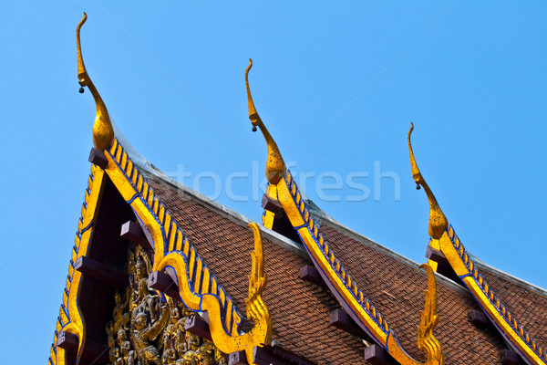 roof of monastery Wat Na Phramane in Ajutthaya Stock photo © meinzahn