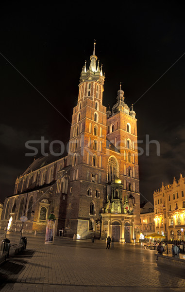 St. Mary's Gothic Church (Mariacki Church) in Krakow Stock photo © meinzahn