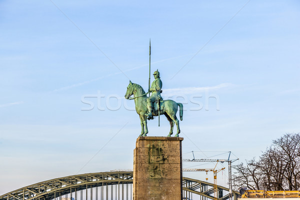Equestrian statue on the Hohenzollern bridge  Stock photo © meinzahn