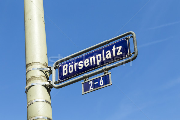 street name stock exchange street  in frankfurt Stock photo © meinzahn