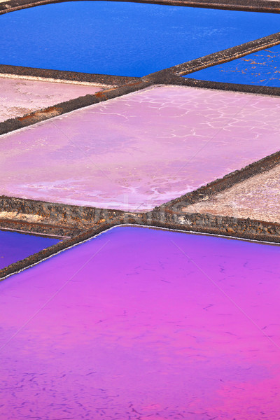 Salt refinery, Saline from Janubio, Lanzarote  Stock photo © meinzahn