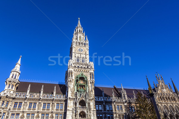 Münih belediye binası yeni Bina dans kilise Stok fotoğraf © meinzahn