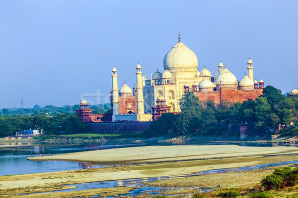 perspective view on Taj-Mahal mausoleum Stock photo © meinzahn
