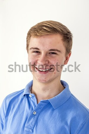 portrait of teenager boy of 16 years of European appearance, por Stock photo © meinzahn