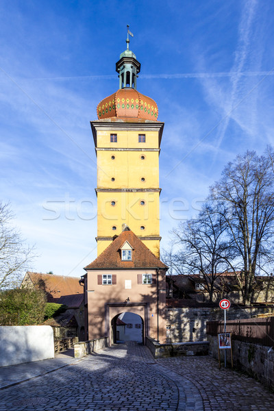 Tor berühmt alten romantischen mittelalterlichen Stadt Stock foto © meinzahn