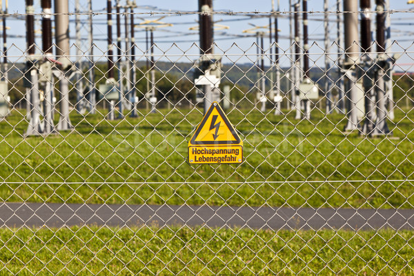 electrical power plant in farmland area Stock photo © meinzahn