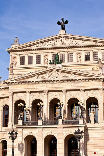 ünlü opera ev Frankfurt Bina şehir Stok fotoğraf © meinzahn