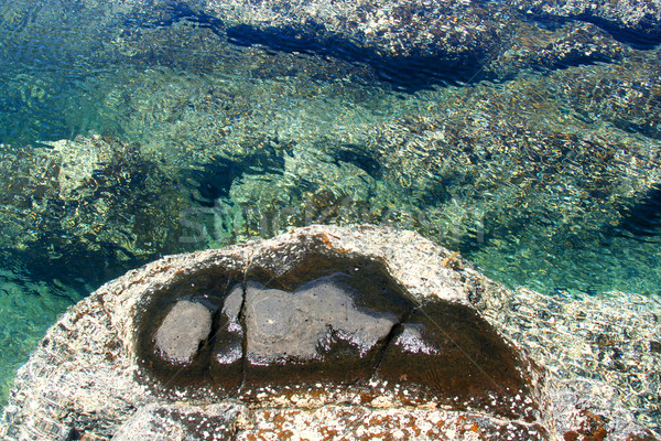 water at the coast in a washed out basin Stock photo © meinzahn