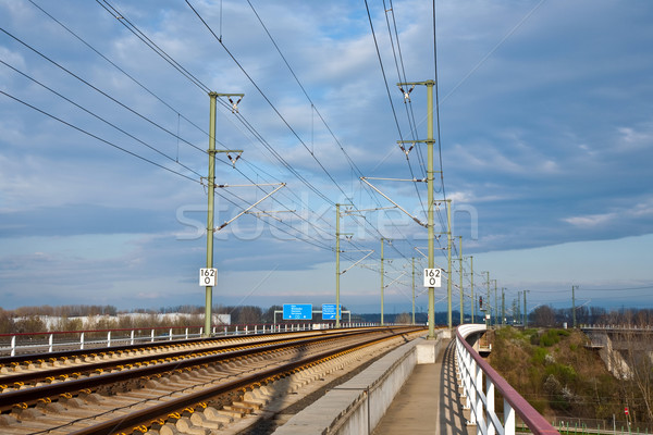 Railroad track in sunlight Stock photo © meinzahn
