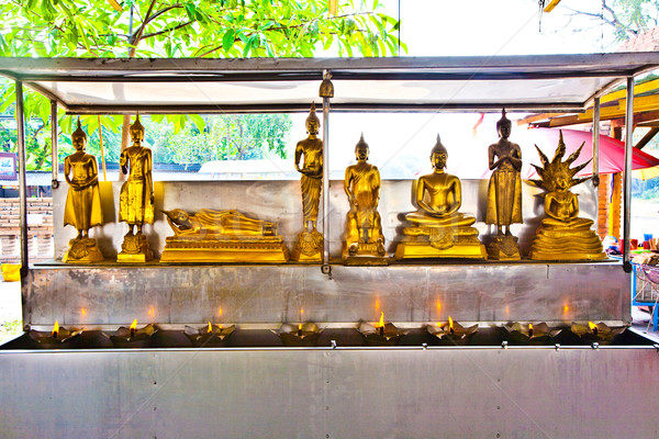 buddhas for giving offerings in monastery Wat Na Phramane in Aju Stock photo © meinzahn