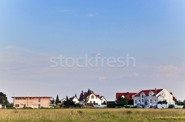 housing area in a suburban street  Stock photo © meinzahn