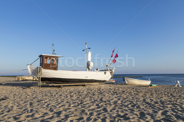 Fischerboot Ufer Deutschland Strand Wasser Stock foto © meinzahn