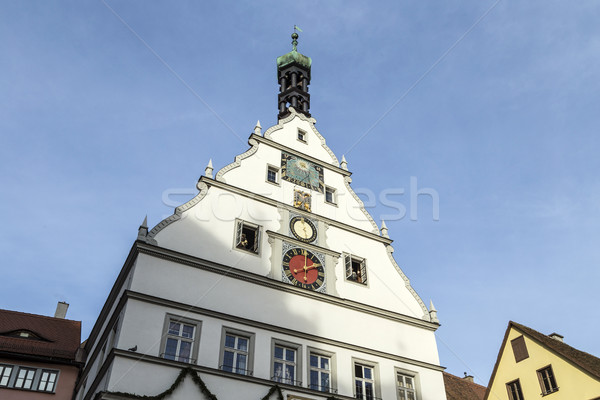 ピーク 建物 クロック 青空 旅行 ヴィンテージ ストックフォト © meinzahn