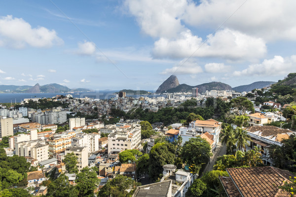 Aerial view of cityscape, the Sugarloaf mountain in Rio Stock photo © meinzahn