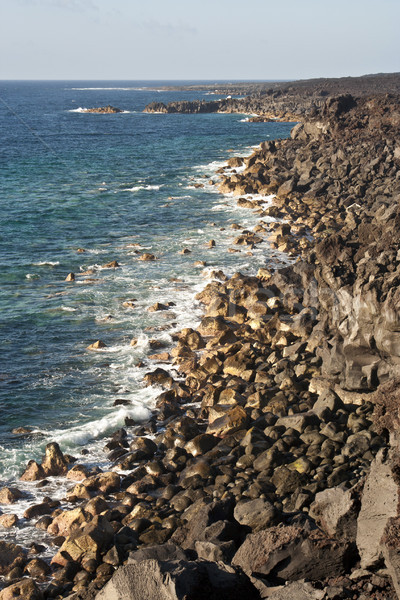 vulcanic coastline in Lanzarote Stock photo © meinzahn