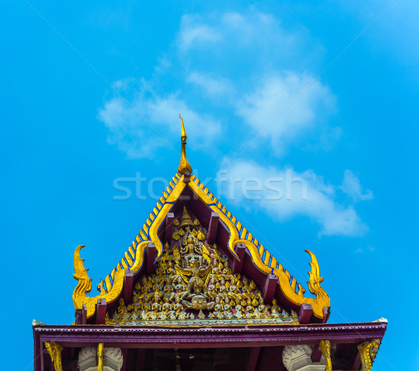 monastery Wat Na Phramane in Ajutthaya with famous gold buddha a Stock photo © meinzahn