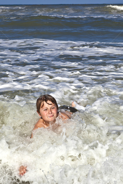 child has fun in the waves Stock photo © meinzahn