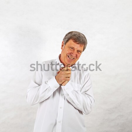  business man in white shirt gives advices Stock photo © meinzahn