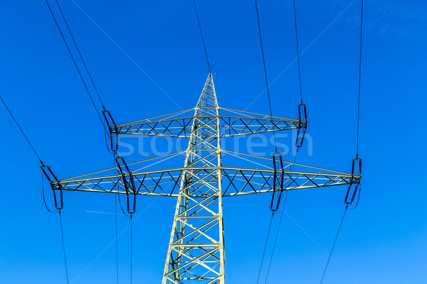 Transmission tower with power lines  Stock photo © meinzahn