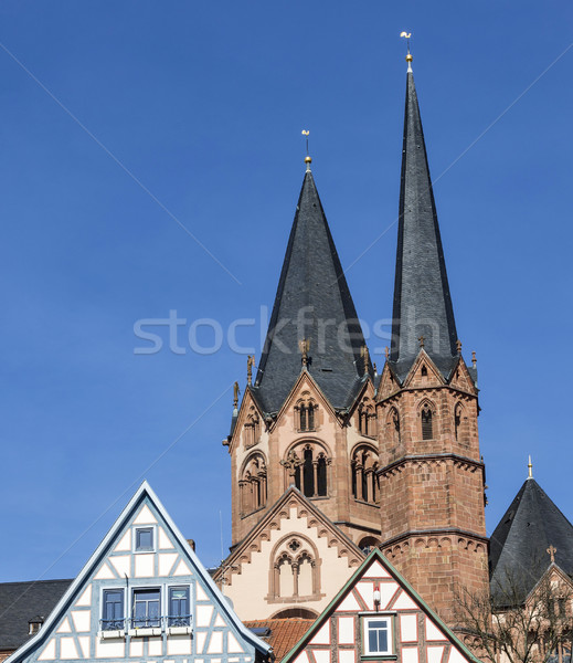 Stock photo: facade of old historic houses from public area in Gelnhausen