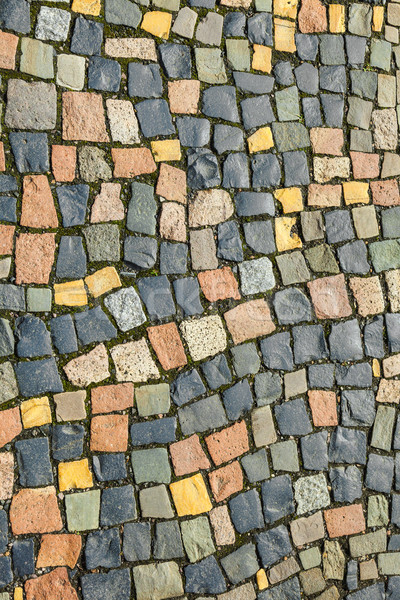 pattern of cobble stone at the sidewalk Stock photo © meinzahn