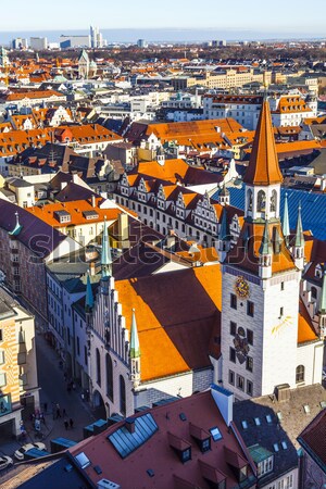 aerial of Munich in beautiful weather Stock photo © meinzahn
