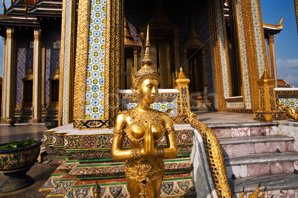 Mythologie cijfer kijken tempel gebouwen goud Stockfoto © meinzahn