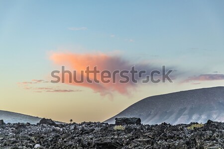 volcanic landscape in Lanzarote, Timanfaya national park  Stock photo © meinzahn