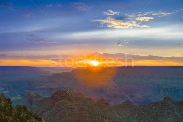 sunset at Grand Canyon from Desert view point, South rim Stock photo © meinzahn