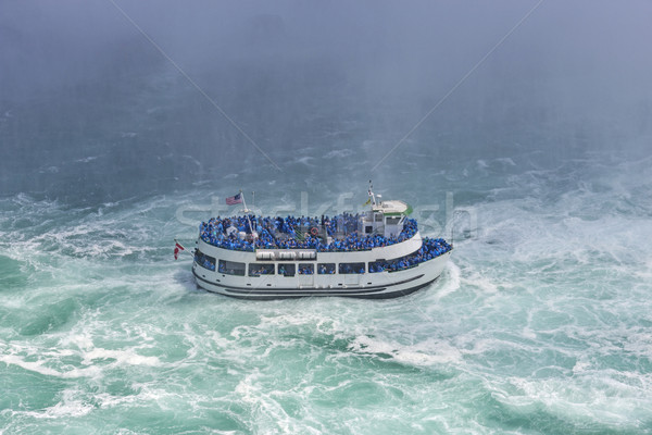 Boot Touristen begierig sehen Natur Wunder Stock foto © meinzahn