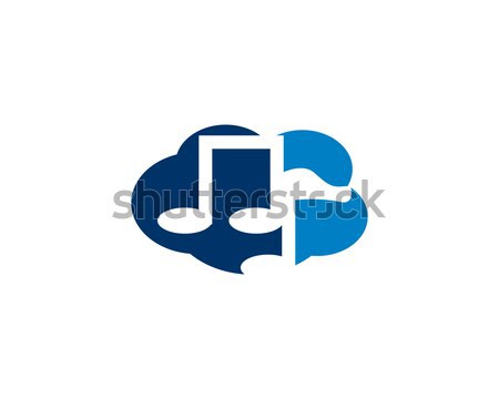 Wolke Musik logo Symbol abstrakten Design Stock foto © meisuseno