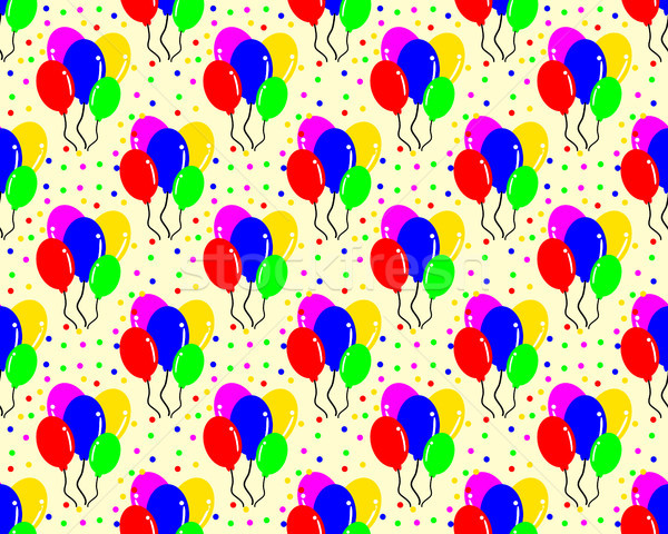 birthday pattern background shaped balloon Stock photo © meisuseno