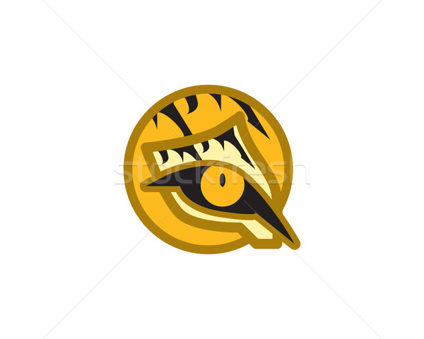 Tigre ojo logo símbolo partes del cuerpo animales Foto stock © meisuseno