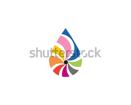 waterdrop color logo Stock photo © meisuseno