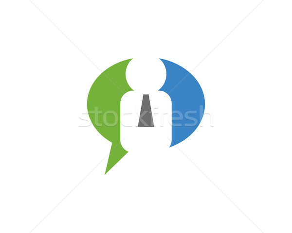 employee chat logo Stock photo © meisuseno