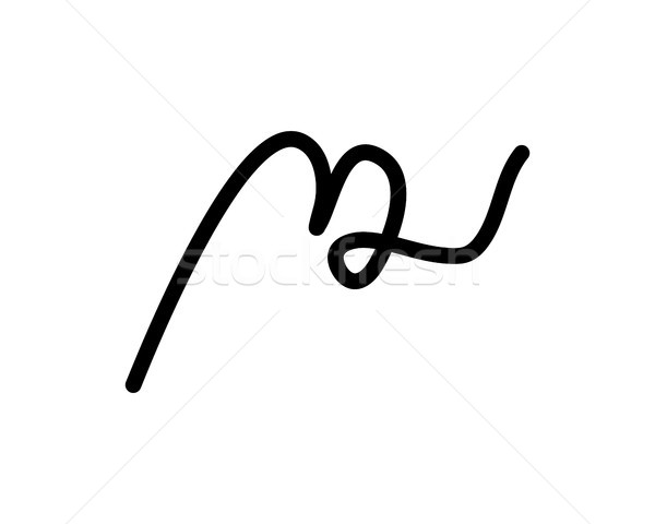 Brief handtekening logo symbool ontwerp achtergrond Stockfoto © meisuseno