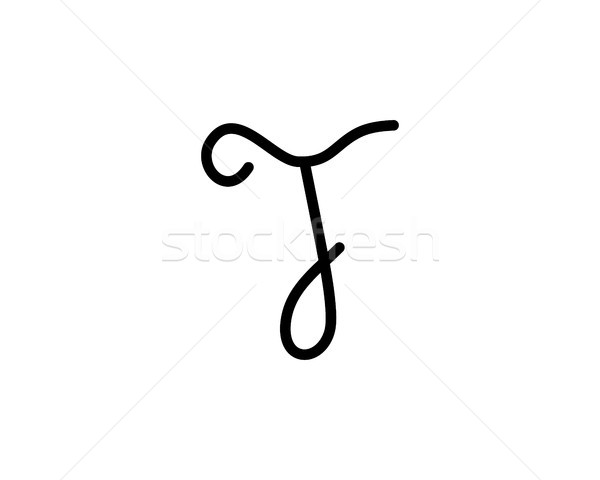 t letter signature logo Stock photo © meisuseno