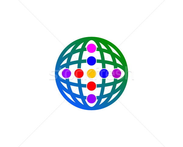global data logo Stock photo © meisuseno