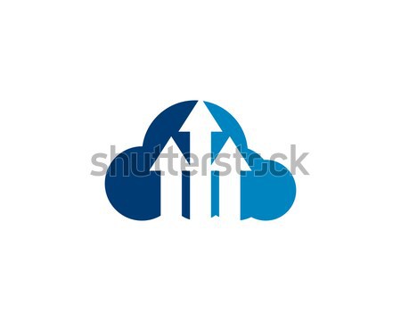 cloud arrow logo Stock photo © meisuseno