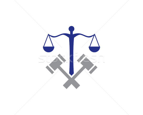 Lei logotipo símbolo caso juiz promotor Foto stock © meisuseno