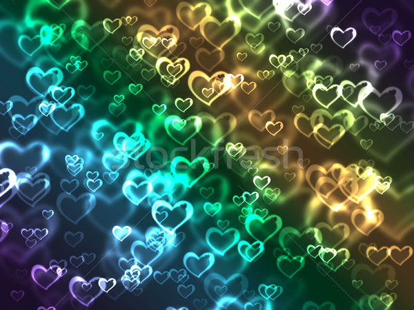 Streszczenie serca kolorowy strony miłości Zdjęcia stock © melking