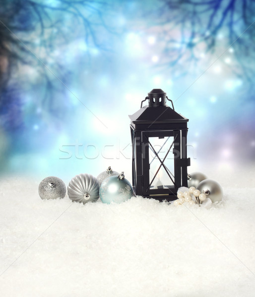 Christmas lantern with ornaments  Stock photo © Melpomene